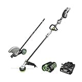 EGO MHC1603 Multi-Head Combo Kit 16-Inch 56-Volt Carbon Fiber String Trimmer with POWERLOAD™ & 8-Inch Carbon Fiber Edger Attachment & 56-Volt Power Head, 4.0Ah Battery and 320W Charger Included