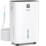 Yaufey 150 Pints Dehumidifier with Pump for Home, Basement and Large Room up to 8000 Sq. Ft., With Drain Hose, Timer, Intelligent Humidity Control and Large Water Tank