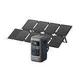 Anker SOLIX C200 DC Power Bank Station and 60W Solar Panel, 192Wh Portable Power Station, LiFePO4 Battery, 200W Solar Generator, For Outdoor, Camping, Traveling, and Emergencies