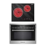 GASLAND Electric Cooktop 21 Inch 2 Burner + Gasland 24 Inch Built in Microwave Oven