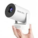 Mini Projector with Wifi and Bluetooth,1080p Support, 5W Soundbase Speaker, 180° Rotation, Auto Keystone Correction for Bedroom, Kids Room, Home Movie Nights