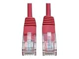 Eaton Tripp Lite N002-010-RD Cat5e Ethernet Patch Cable 10ft, Gigabit 350MHz UTP RJ45 M/M, PoE, Stranded PVC Molded Boot, Red Network Cord, Cloud Care Pre-Configured Bundle Eligible (1 Pack)
