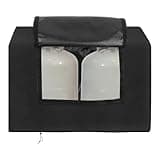 XBOKA Transparent Protective Cover for Two 20LB Cylinders Featuring Easy Open Fasteners and Waterproof 600D Oxford Fabric