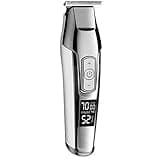 CAIMIAO Professional Hair Clipper with LCD Display - Retro Oil Push Scissors Fader for Salon Use