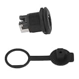 Omquot Heavy Duty Waterproof Panel Mount Ethernet LAN Connector Coupler for Industrial Applications Thermoplastic Brass 1 Unit