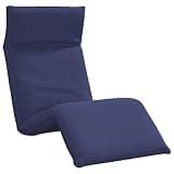 HBFDSFG Folding Sun Lounger Navy Blue 175x54x8.5 cm Oxford Fabric with Durable Metal Frame, Manual 5-Position Reclining Backrest and Footrest, Water-Repellent Easy-Clean Floor Recliner