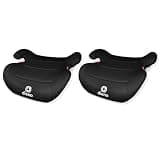 Diono Solana Lite Backless Booster Car Seat Pack of 2, Lightweight & Portable for Travel, Machine Washable Covers, 40-100 lbs, Black Storm