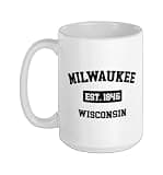 Vintage Milwaukee Wisconsin WI Est. 1846 Souvenir Ceramic Mug, White, 15oz