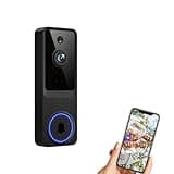 Nexfluxio 1440P Video Doorbell, Video Recording, Smart AI Face Recognition, Two-Way Audio, with Night Vision
