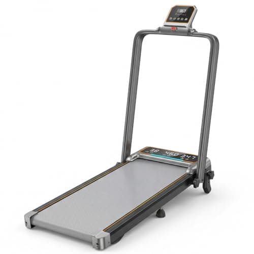 Foldable 15 Level Auto Incline Treadmill, 20" Wide Running Belt, Quiet Brushless, Digital Display, 300 LB Weight Capacity, SunnyFit App Bluetooth Connection- SF-T723030