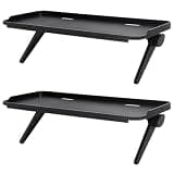 OUNONA 2pcs TV Screen Top Shelf, Clip On Monitor Accessory Tray for Accessories, Adjustable TV Storage Rack, Media Box Top Shelf for Office Or Home