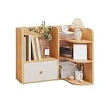WANGHAI2024M Bookcases Multi-Layer Corner Desktop Bookshelf Density Board Home Organizer Shelf with Drawer