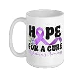 Alzheimer's Dementia Awareness Support Hope For A Cure Ceramic Mug, White, 15oz