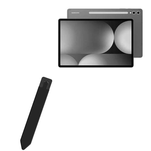BoxWave Stylus Pouch Compatible with Samsung Galaxy Tab S10+ - Stylus PortaPouch, Pen Stylii Holder Carrier Portable Self-Adhesive - Jet Black