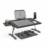 Limitless TotalDesk Portable Modern Workstation and Lap Desk with Adjustable Height & Tilt (Charcoal)
