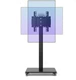 LBAawxe with Swivel TV Cart on Wheels - Portable Rolling Floor TV Stand Holds, for 32-65 Inch LED Flat Screen