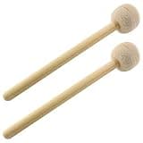 Jiozermi 2 Pcs Drum Mallet 13.22 Inches Length, Wool Felt Drum Stick, Anti-slip Bass Percussion Sticks, Instrument Band Accessory Part for Drums Snare Drums, Beige
