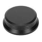 HiFi Disc Stabilizer Aluminum Alloy Universal Turntable Weight Clamp for Record, 250g Gold Tone Record Stabilizer with Standard 7.2mm Hole for Belt and Direct Drive (Black)