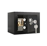 safe Home Small Safe Box with Mechanical Key Lock Money Cash Wall Mountable Safe for Bedroom Office Hotel
