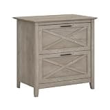Bush Home Key West 2 Drawer Lateral File Cabinet in Washed Gray, Document Storage for Home Office, Accent Chest with Drawers