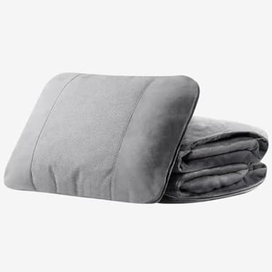 CXZTY 3-in-1 Car Lumbar Support Blanket for Nissan Micra Pulsar Patrol Livina Pathfinder Magnite Terra, Car Seat Pillow Blanket Long Drives Travel Air Conditioning Blanket,Grey