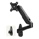 Listed TV Mount 15-27" Wall Mount Monitor Bracket, Full Motion Single Monitor Arm, Wall Mounted Monitor Stand Support VESA 75/100mm