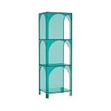 CFGH6FDF Modern Minimalist Acrylic Bookshelf Home Vertical Creative Light Luxury Storage Stand Freestanding Book Shelf(Blue)