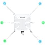 2026 AX3000 Outdoor WiFi 6 Extender, WAVLINK Long-Range WiFi Repeater/Access Point with Dual Band/PoE/IP67 Waterproof/6 x 7dBi Antennas, Supports Up to 256 Devices for Garage, Yard, RV,Farm