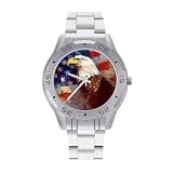 NTVOWPZO Three-Hand Analog Stainless Steel Watches for Men Easy Reader