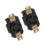 2Pcs 30R Locking Power Connector 480 Electric 30Amp Strong Generator Port for Heavy Duty Generator Applications Twist Locking Electrical Port