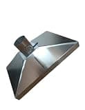 Stainless Steel Kitchen Exhaust Hood - Easy Install, Efficient Dust Collection, Enhanced Ventilation for Workshops & Commercial Use (4.3in, 15.7x23.6)