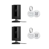 2 Ring Indoor Cam (2nd Gen), Black with 2 Ring Pet Tag