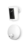 Ring Spotlight Cam, Wired (newest model), Home or business security, Wide-Angle Retinal 2K Video, 6x Enhanced Zoom, Motion-Activated Spotlights, White