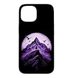 Mountain Rider Under Purple Moonlight Case for iPhone 15