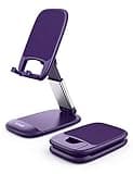Lamicall Purple Phone Holder for Desk - Dark Purple Cellphone Stand Desk Accessories Desktop Office Must Have, Gifts for iPhone 17 16 15 14 13 Pro Max Mini, 12 11 X Plus SE, 4-8'' Telephone Stand