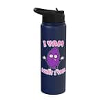I Yam What I Yam Ube Pun Purple Yam Dad Joke Stainless Steel Insulated Water Bottle
