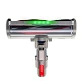 Compatible With Dyson, V7, V8, V10, V11, V15 Vacuum Cleaner Floor Brush Head, Green LED Lights For Carpets And Hard Floors