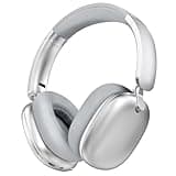 RORSOU C6 Active Noise Cancelling Headphones, Wireless Over Ear Bluetooth Headphones, 60H Playtime, Lightweight Folding Deep Bass Comfort Fit Ear Cups Headset with Mic for iPad/Travel/PC/Home Silver