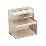 CFGH6FDF Simple Countertop Bookshelf Wooden Acrylic Multi-Layer Storag Rack for Office Home Freestanding Book Shelf