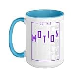 Purple Got Motion Purple Graphic Ceramic Mug, Blue/White, 15oz