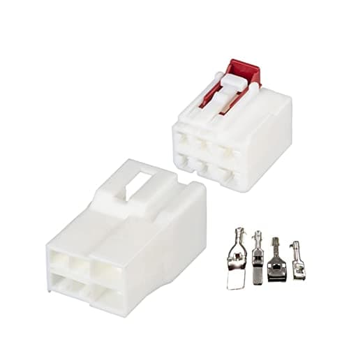 Hengliang Store 6 Pin Large Small Holes Large Current High Power Automotive Connectors White Wiring Fit for Ignition Switch DJ7061-4.8-8-11/21 (Color : 6p Female Male, Package : 1 Set)
