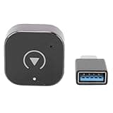 Omquot Precise Wireless Car Adapter, Stylish Conversion for Car Play and Car, Excellent Sound and Video for Smart System Im, ABS, Glass, Black