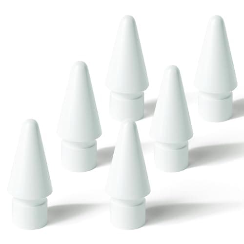 Hastraith Upgraded Replacement Tips for Apple Pencil 1/2/Pro/USB-C, Mix Metal Tips for Apple Pencil Compatible Nibs with All Generation (6 Pack)