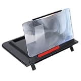 Omquot 3D HD Phone Screen Magnifier 12 Inch for Movies, Videos, Games, Applicable to Smartphones, Black