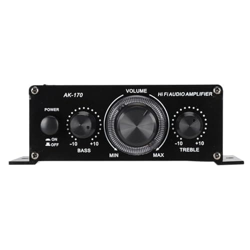 MOPFOL AK170 Mini Power Amplifier 20W+20W 12V – 47K Resolution Low Distortion Rate for Home Audio and Digital Devices
