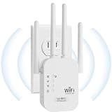 WiFi Extender, WiFi Repeater,Internet Booster, Long Range WiFi Extenders Signal Booster for Home, WiFi Repeater with Ethernet Port Covers Up to 9800 Sq.ft,Quick Setup-Matte White