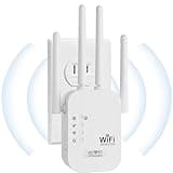 WiFi Extender, WiFi Repeater,Internet Booster, Long Range WiFi Extenders Signal Booster for Home, WiFi Repeater with Ethernet Port Covers Up to 9800 Sq.ft,Quick Setup-Matte White