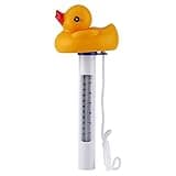 Mini Floating Water Thermometer Premium Material Measure Water Temperature Range 0-50℃ Spas Fish Tank (Duck)