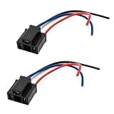 2PCS H4 Female Headlight Connector - 18AWG 3-Pin Pigtail Wiring Harness Socket, 12VReplacement Plug for Car, Truck, SUV, RV Headlight Repair
