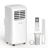 ROVSUN 8000 BTU Portable Air Conditioner with Remote Control, 3-in-1 Room AC Unit, Fan & Dehumidifier with Digital Display, 24H Timer & Installation Kits for Home Office Dorm